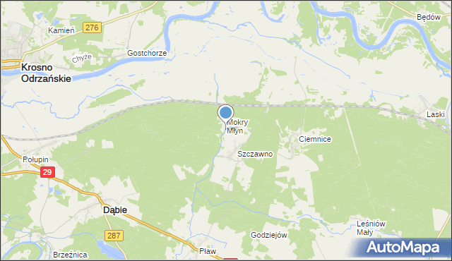 mapa Suchy Młyn, Suchy Młyn na mapie Targeo